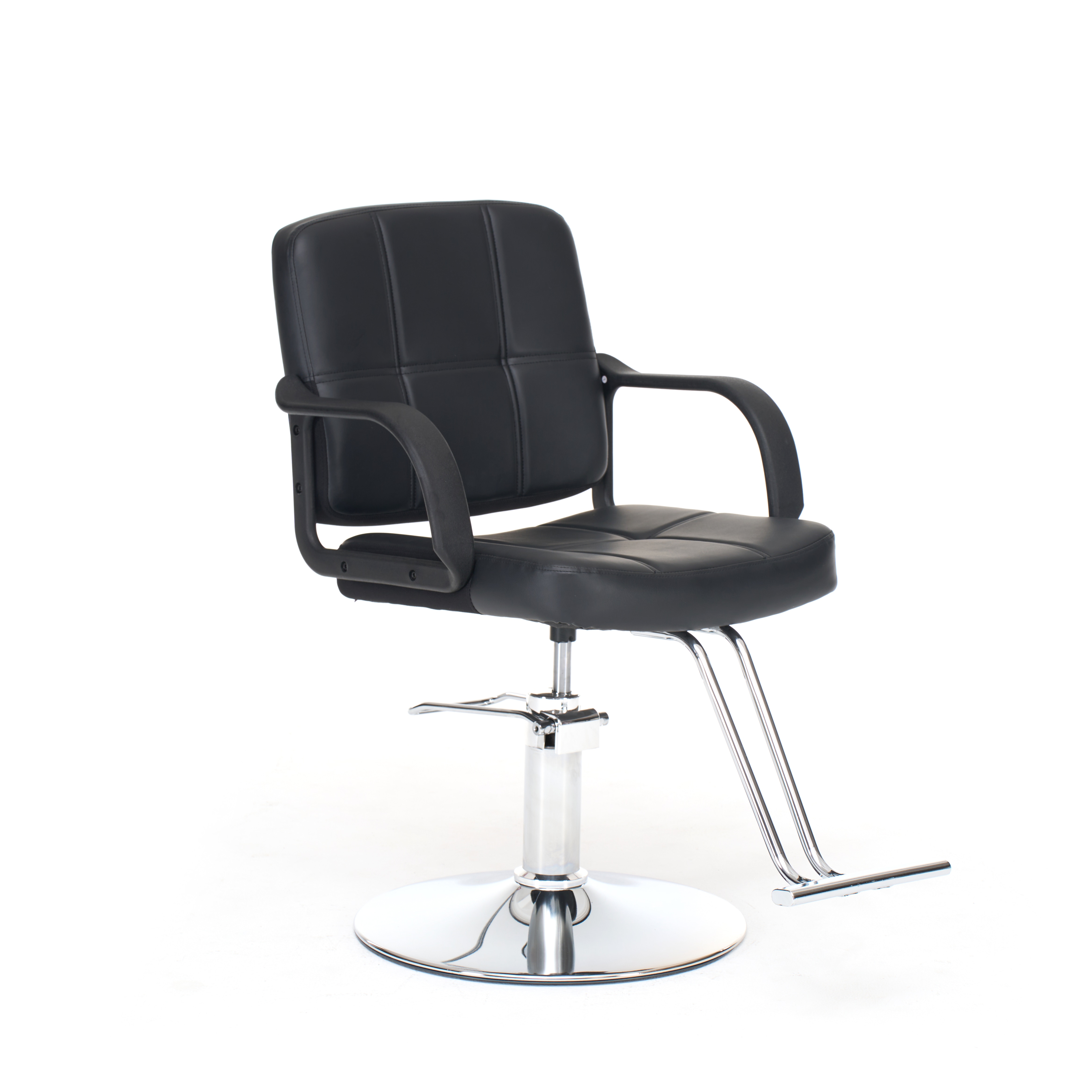 Barber Chair For Hair Stylist- 360° Swivel, Adjustable Height, Capacity 350 LBS With Heavy Duty Hydraulic Pump,BLACK_voghion.com